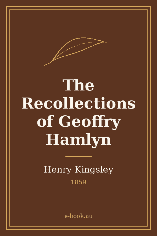 Cover of The Recollections of Geoffry Hamlyn